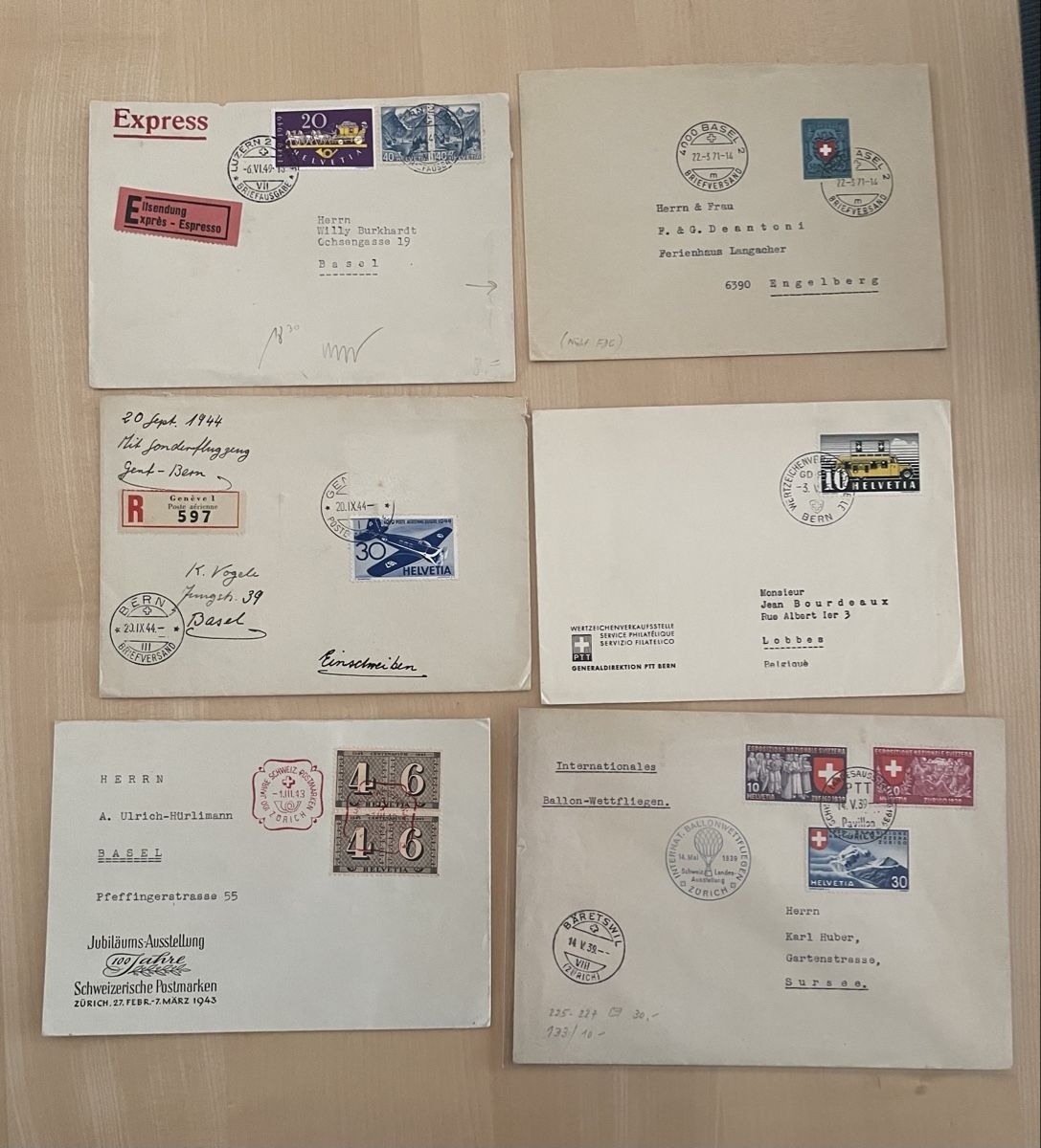 Tutti i francobolli: CH Belegeposten – Usato da Thun venduto da Thunersee2 6