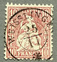 38 Seltener Vollphilastempel Weisslingen perfekt zentrisch
