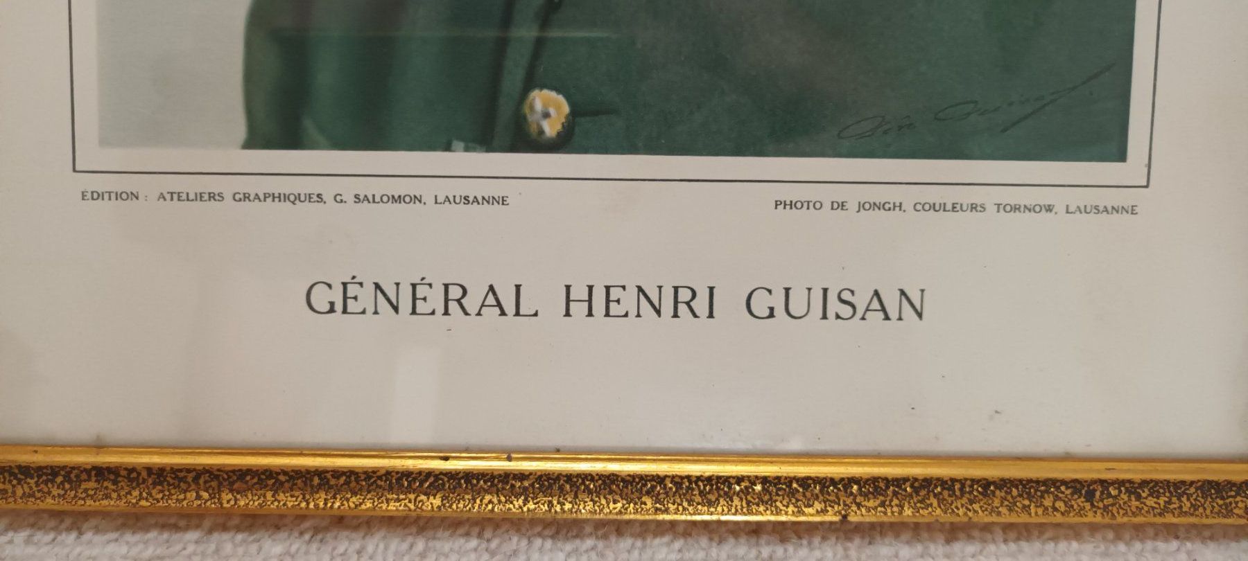 Foto & Immagini: General Guisan Bild mit antikem Goldrahmen – Usato da Arisdorf venduto da friendly01 1