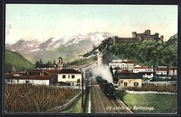 Bellinzona, Teilansicht mit Eisenbahnstr