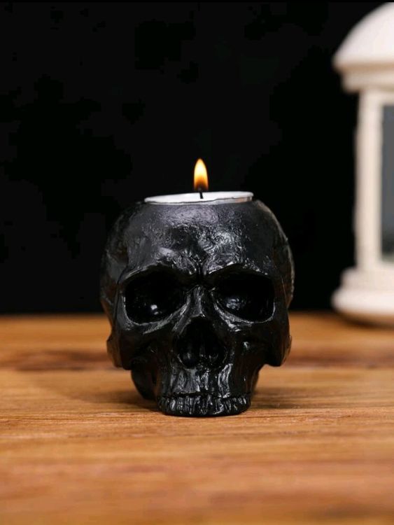 3D Totenkopf Weinglas – Aus Harz & Edelstahl, 19,5 Cm, Für Halloween & Partys