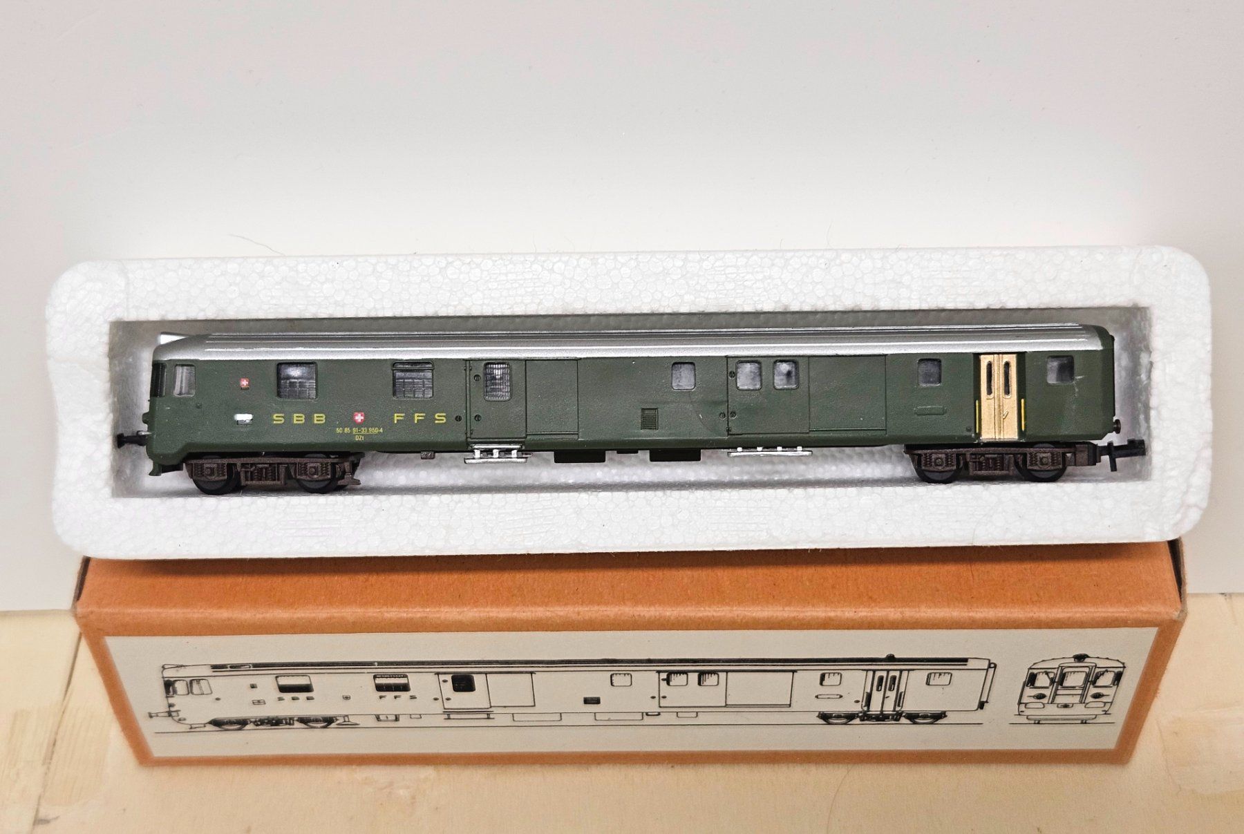 Modellini di ferrovie: Eriam Steuerwagen DZt SBB, neu – Nuovo e nell'imballaggio originale da Oensingen venduto da Helo19 1