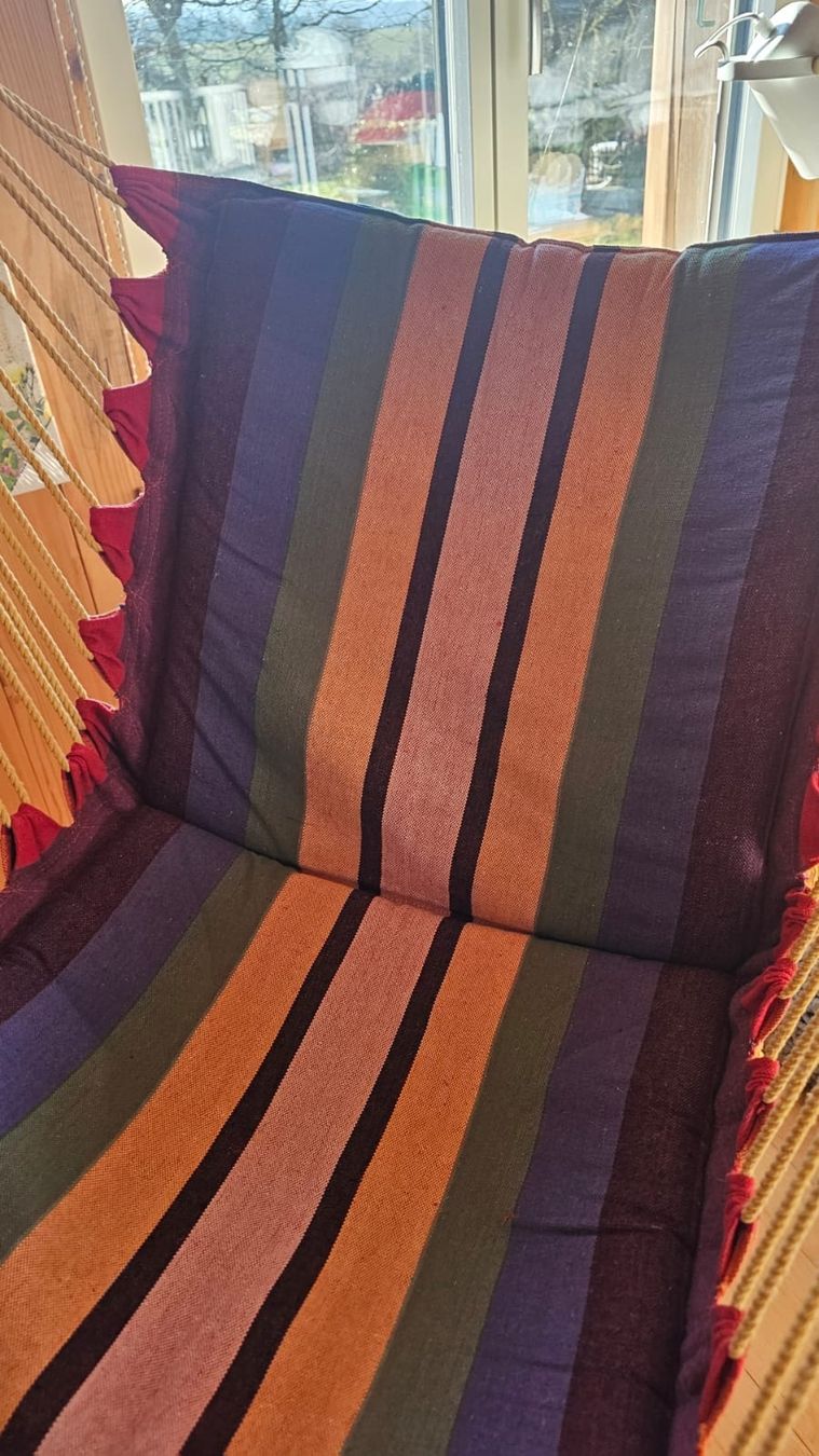Poltrone pensili da giardino: Hängesessel Stoff bunt - guter Zustand – Nuovo (secondo la descrizione) da Rosshäusern venduto da and_k76b 2