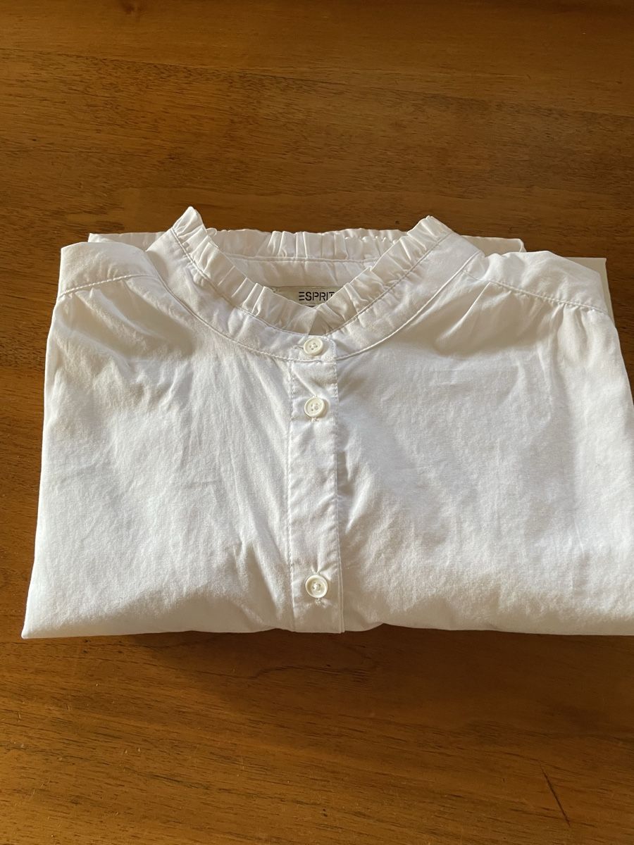 Esprit Camicette: Esprit Bluse 38 weiss Rüschenkragen – Nuovo (secondo la descrizione) da Bertschikon Gossau venduto da kel_wf2y 7