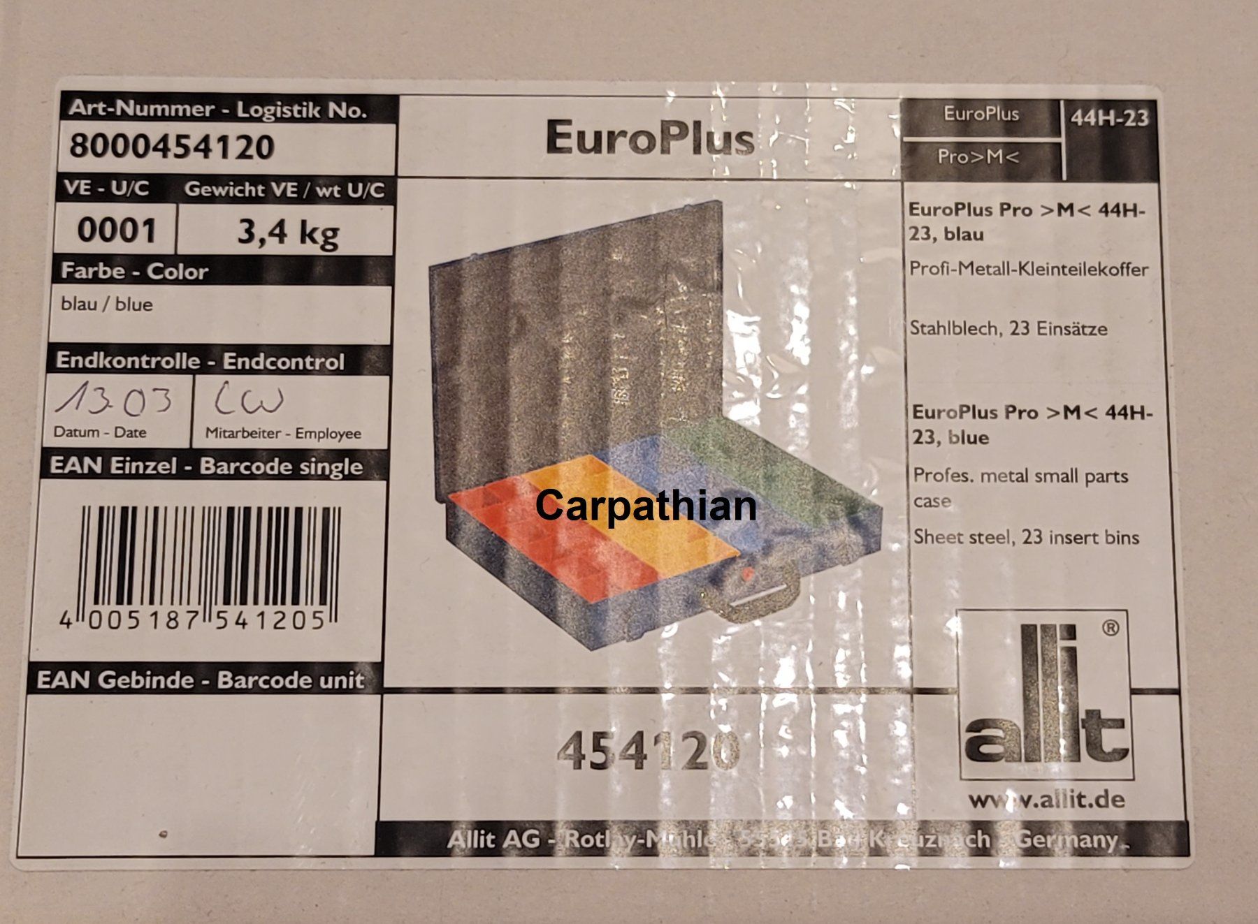 Reisekoffer: Sortimentskoffer **TOP ANGEBOT** – Neu und originalverpackt aus Unterlunkhofen von Carpathian 2