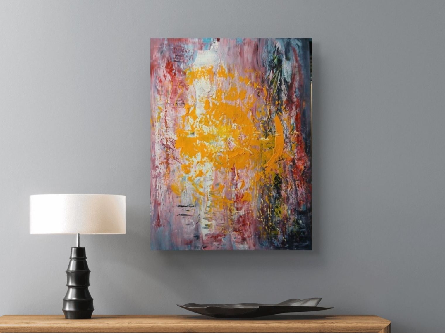 Dipinti: Originalgemälde mit Glitzer auf Leinwand 50x70 cm – Nuovo e nell'imballaggio originale da Beinwil am See venduto da Superchance 1