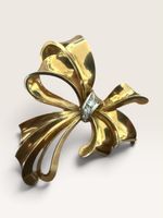 Broche nœud en or jaune 18K 750 – 10,4 g