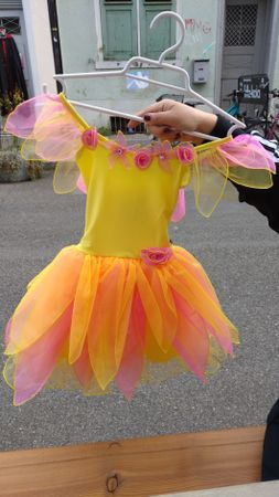 Fennkleid Gelb , Orange, Pink Fairy Kisses Fasnacht