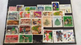 Vintage Canadian Christmas Stamps Collection
