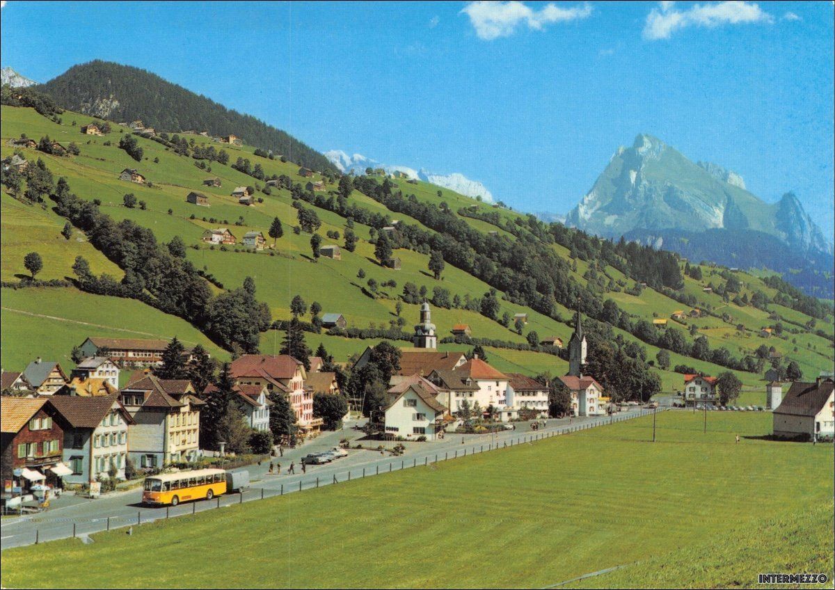 Cartoline postali: Postauto // Alt St. Johann Toggenburg – Usato da Basel venduto da intermezzo12