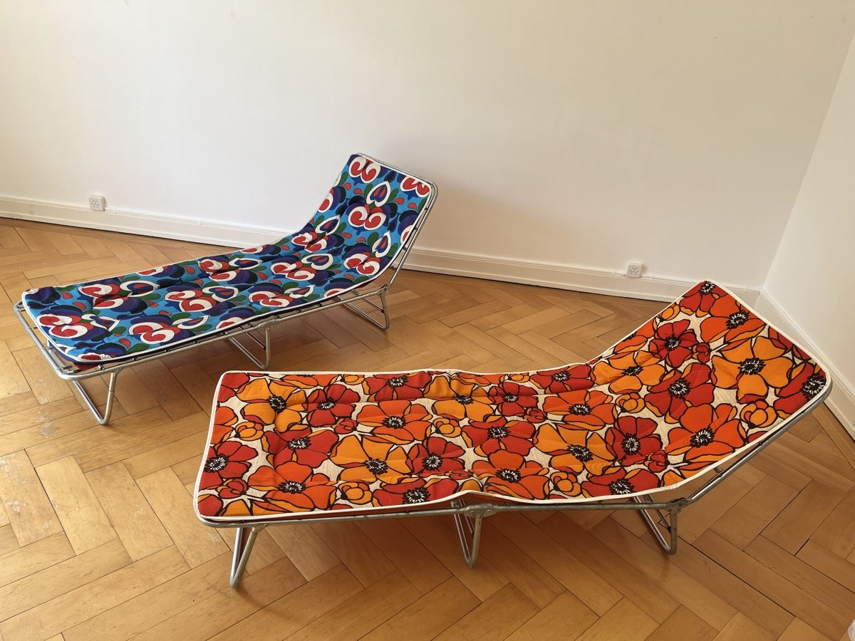 Sedie a sdraio: Vintage Liegestühle 60er 2er Set – Usato da Zürich venduto da Dimitreezer