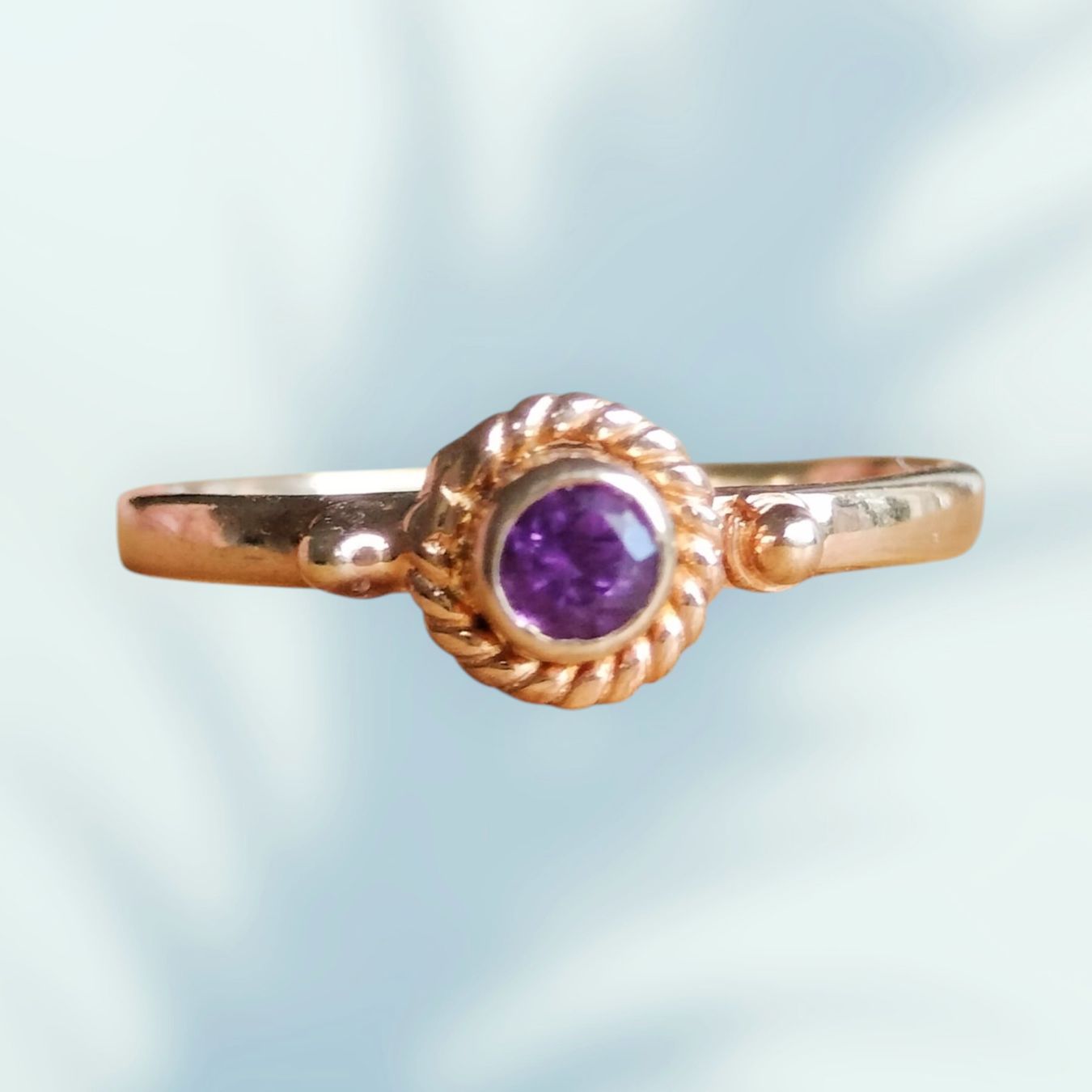 Anelli: Ring Rosegold vergoldet mit Amethyst Stein – Nuovo (secondo la descrizione) da Schwyz venduto da els_7cys 2