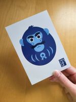 Postcard Monkey / Daruma Zodiac Collection