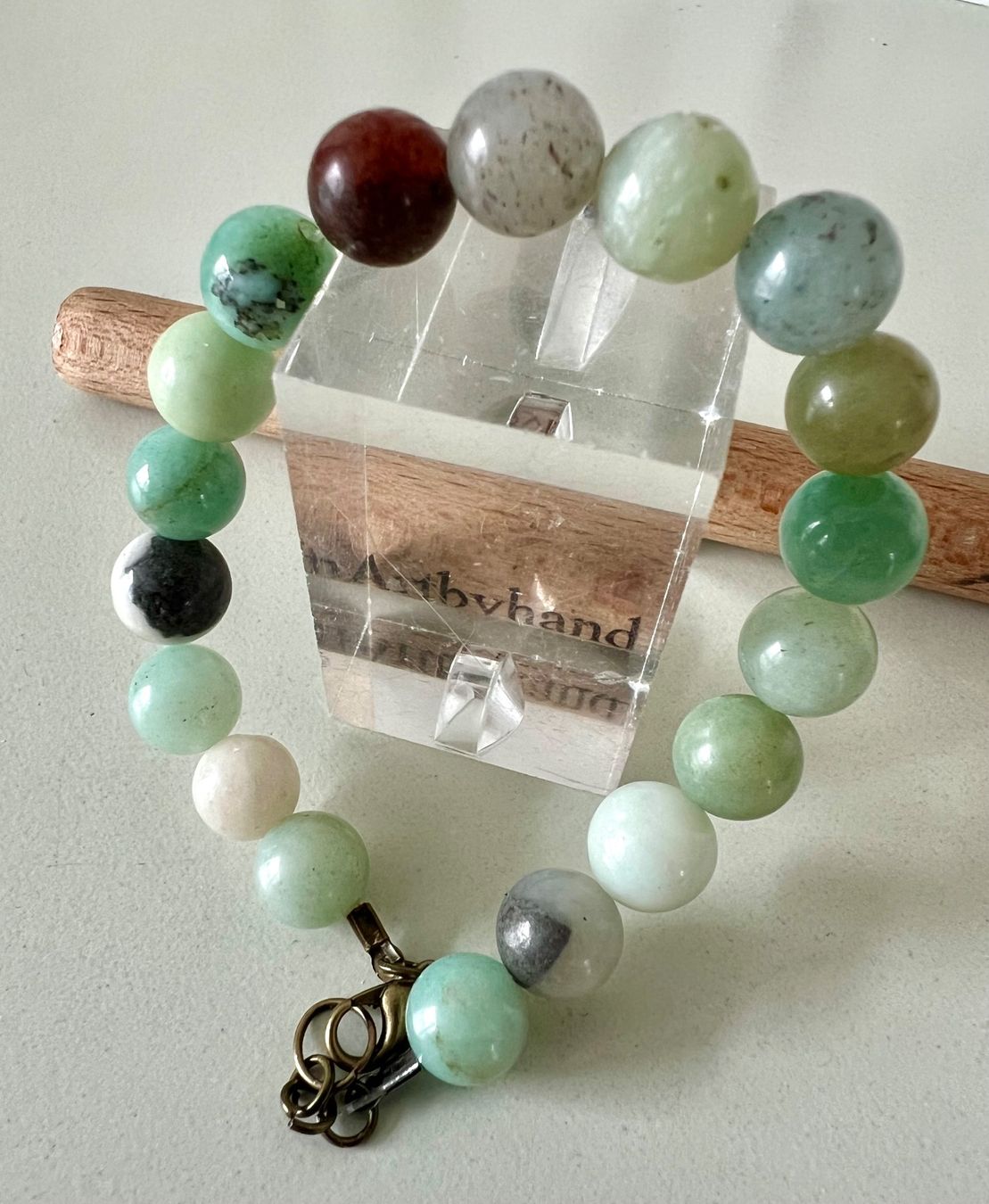 Armbänder & -reifen: Edelstein Armband Chalcedon & Aventurin - Unikat – Gebraucht aus Ruswil von artbyhand 2