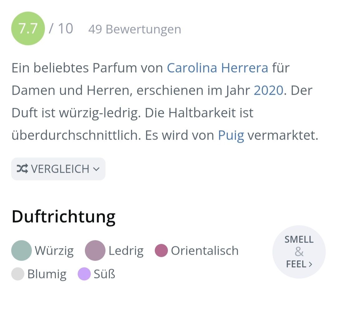 Carolina Herrera Profumi & Eau de Toilette: 2 ml SAFFRON LAZULI CAROLINA HERRERA ABFÜLLUNG – Nuovo (secondo la descrizione) da St. Gallen venduto da CaliSunshine 3