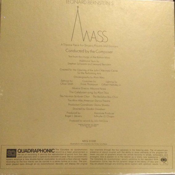 Schallplatten: Bernstein Leonard: Mass - 2LP Quadrophonie – Neu (gemäss Beschreibung) aus Steinhausen von Vilivinili 1