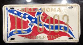 Vintage Blechschild Autoschild Oklahoma USA