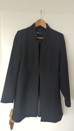 Zara long Blazer, schwarz, Gr. M