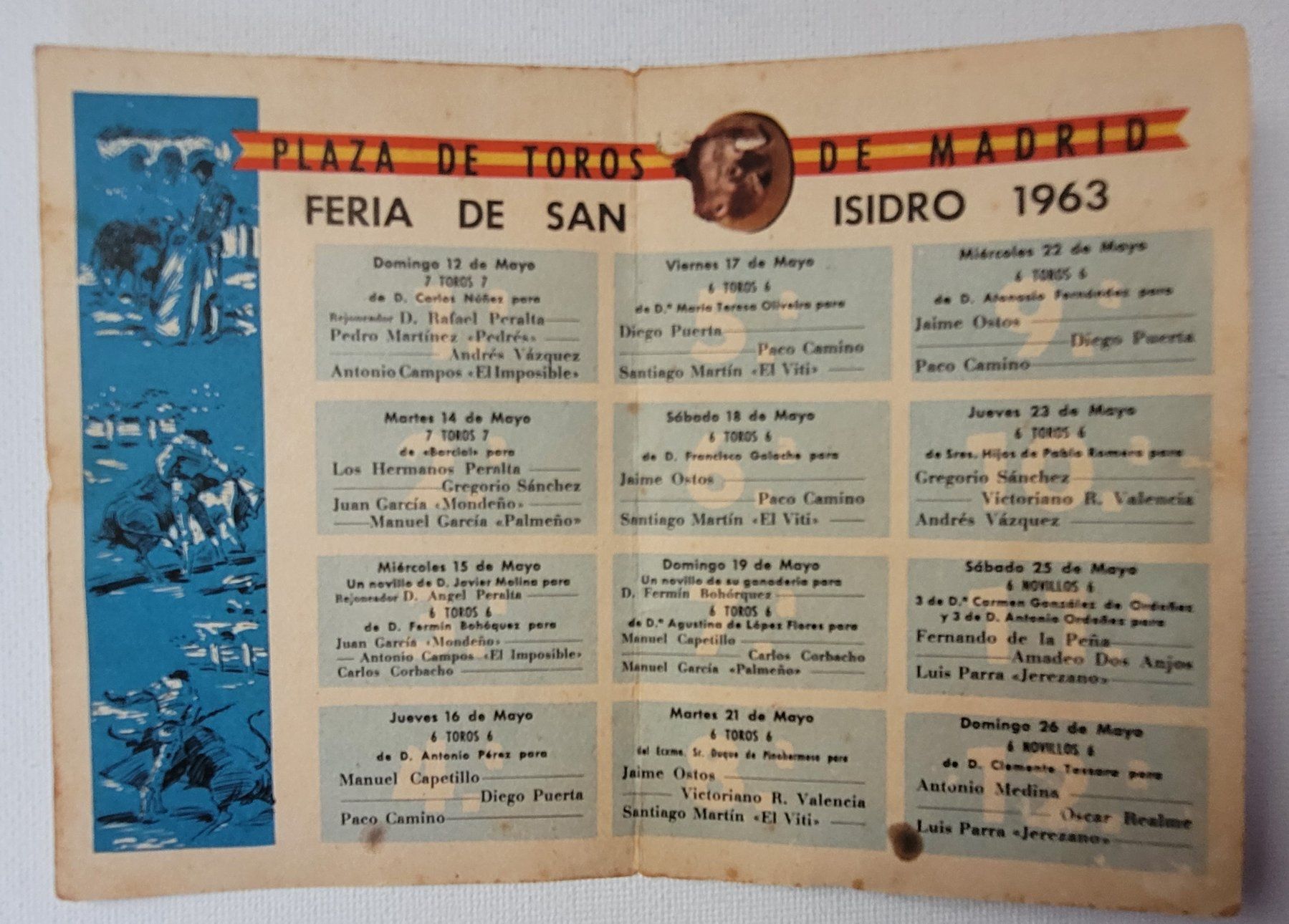 Documents: PROGRAMM / PROGRAMME - FERIA DE SAN ISIDRO 1963 – D'occasion à Neftenbach par Mador6 1