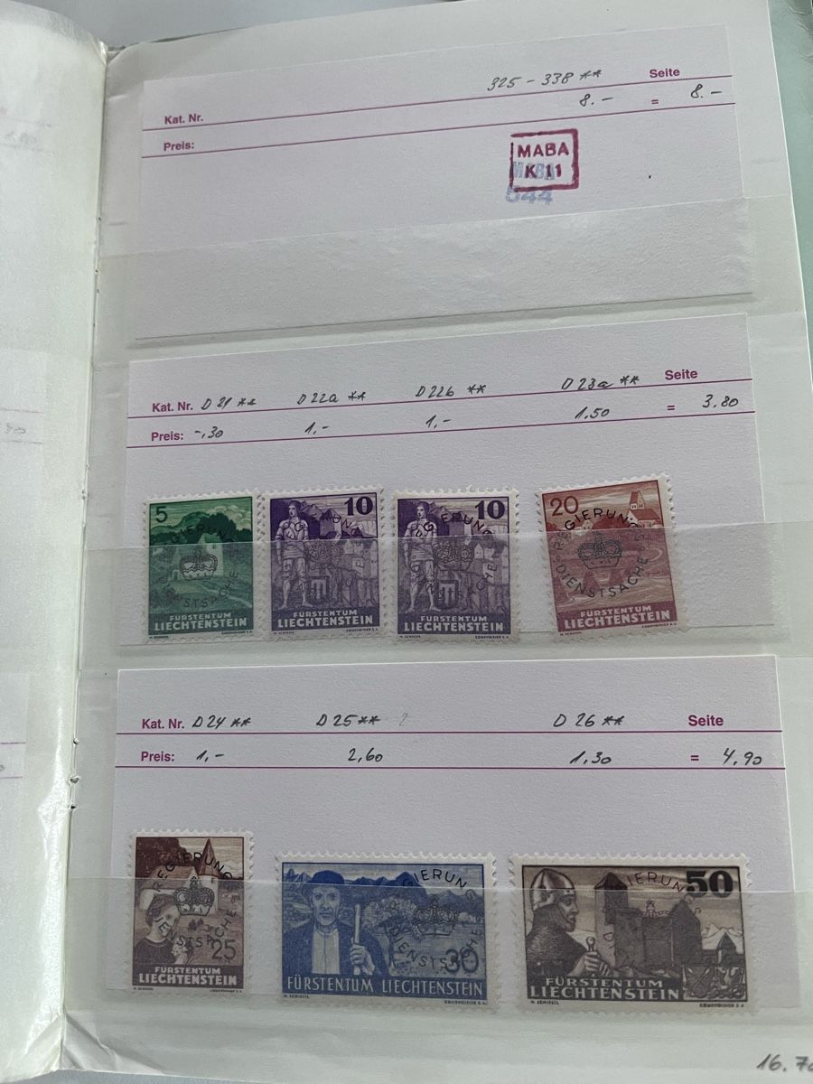 Tutti i francobolli: Briefmarken Auswahlheft Liechtenstein – Usato da Römerswil LU venduto da manuscha_ 7