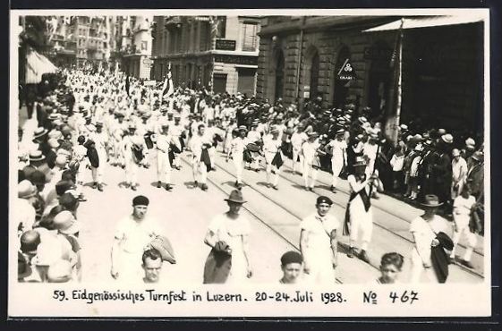 Cartoline postali: Luzern, 59. Eidgenössiches Turnfest 192 – Usato da Berlin venduto da bartko-reher