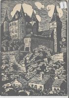 Ric Berger Linolschnitt Nyon Schloss