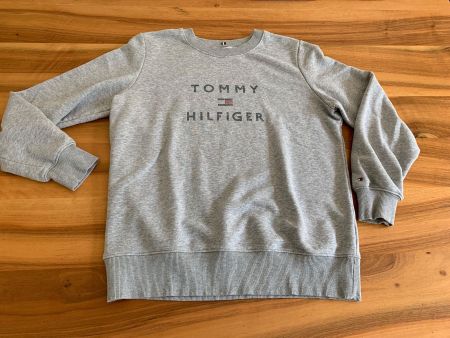 Tommy Hilfiger Pullover Grau Glitzer Top Zustand, Gr. M