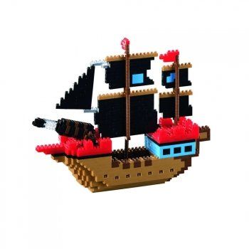 Kit di costruzioni: Brixies - Pirate Ship - 200.186 – Nuovo e nell'imballaggio originale da Hochdorf venduto da ruest-online