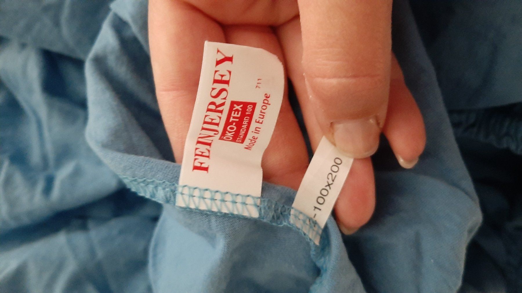 Biancheria da letto: K..134 R) Fixleintuch 2er Set Hellblau – Usato da Wil SG venduto da AmandaCreations 2