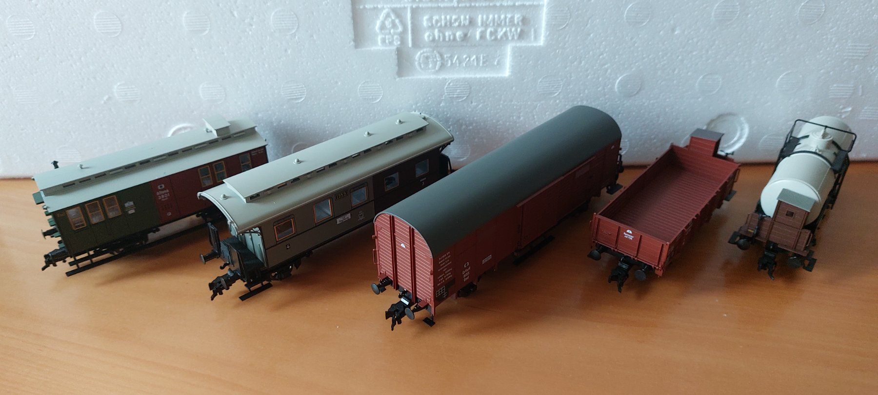 Fleischmann Modellini di ferrovie: Fleischmann 4895 - Dampfzug mit T9.3 der K.P.E.V. – Nuovo (secondo la descrizione) da Rotkreuz venduto da MOBAHN-1zu87 7