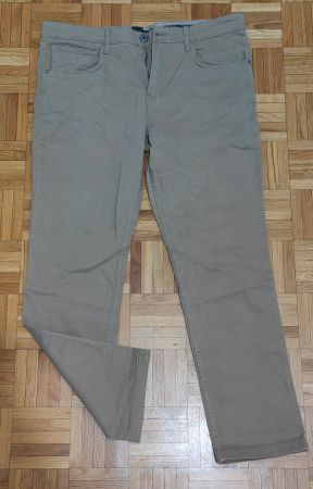 Pantalon chino slim beige/brun W38 L32 C&A