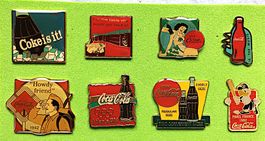 Coca Cola Pins Sammlung, Vintage Pin's, Rarität!