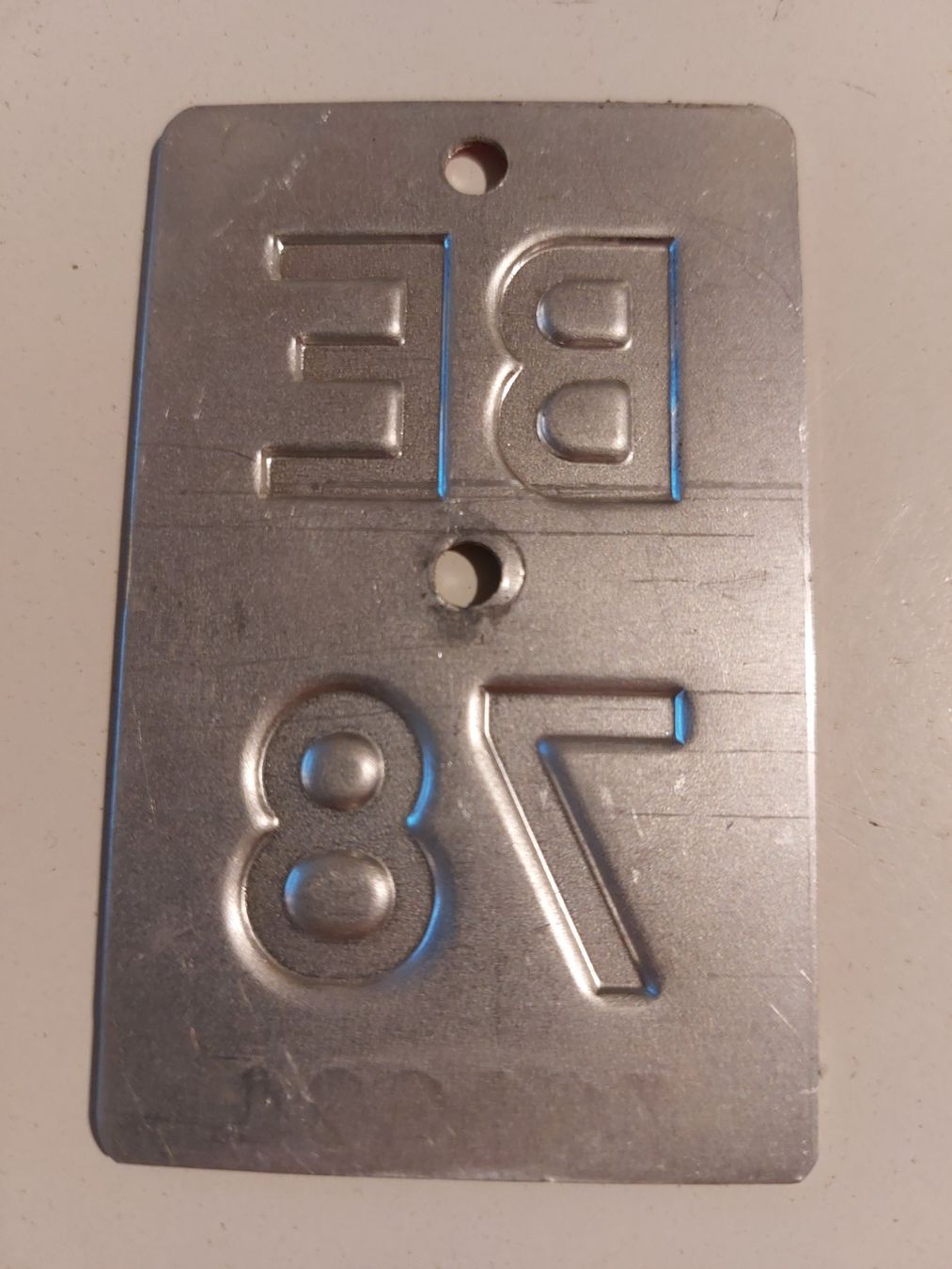 Sachs Insegne: Velonummer BE 78 plaque Velo – Usato da Schenkon venduto da Uhu007 1