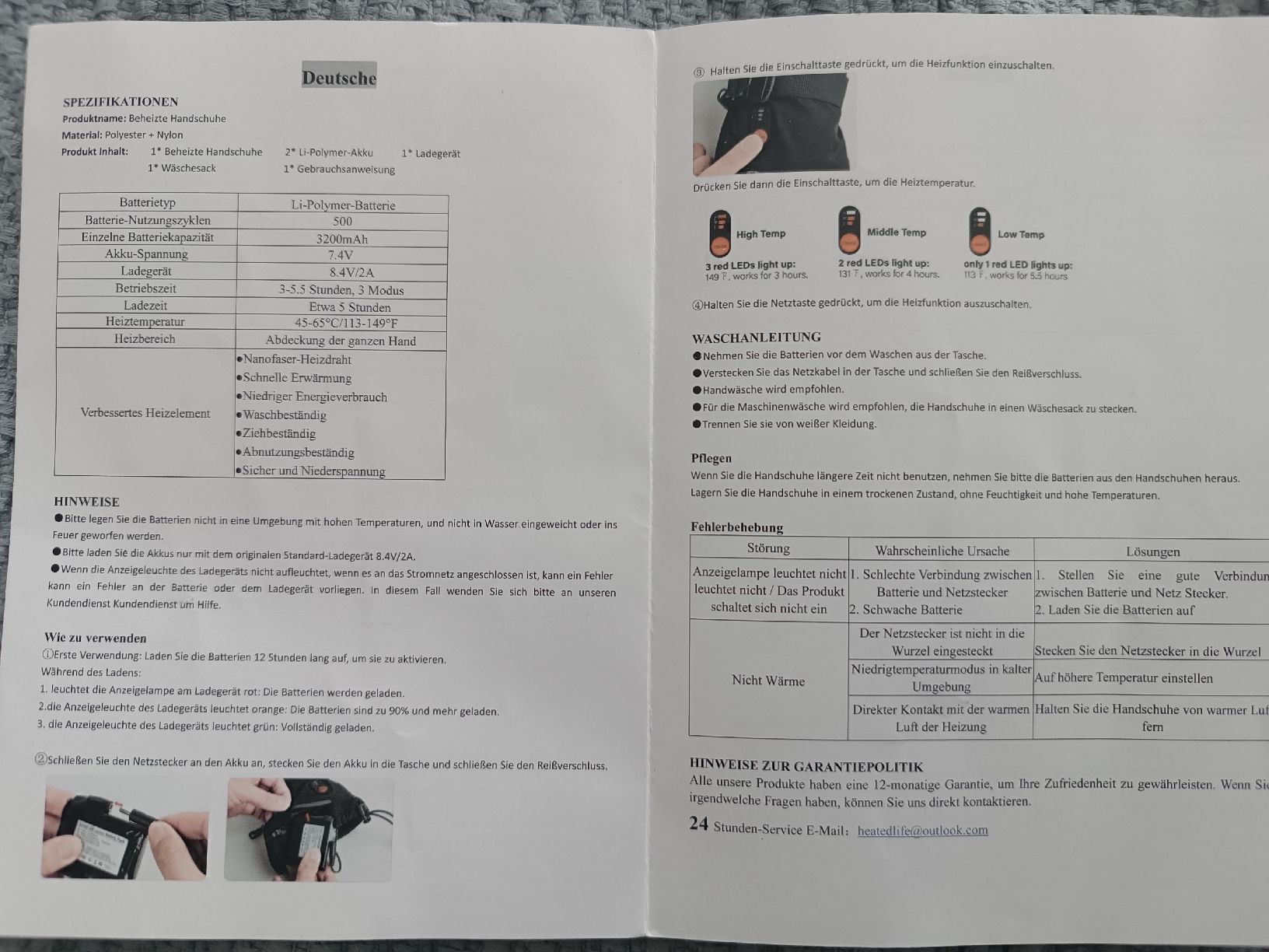 Guanti & manicotti: Heizhandschuhe Grösse M - NEU – Nuovo (secondo la descrizione) da Heiden venduto da Sunshine1504 3