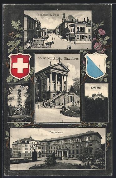 Cartes postales: Winterthur, Stadthaus, Technikum, Bahnho – D'occasion à Berlin par bartko-reher