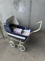 Puppen Kinderwagen blau mit Verdeck guter Zustand