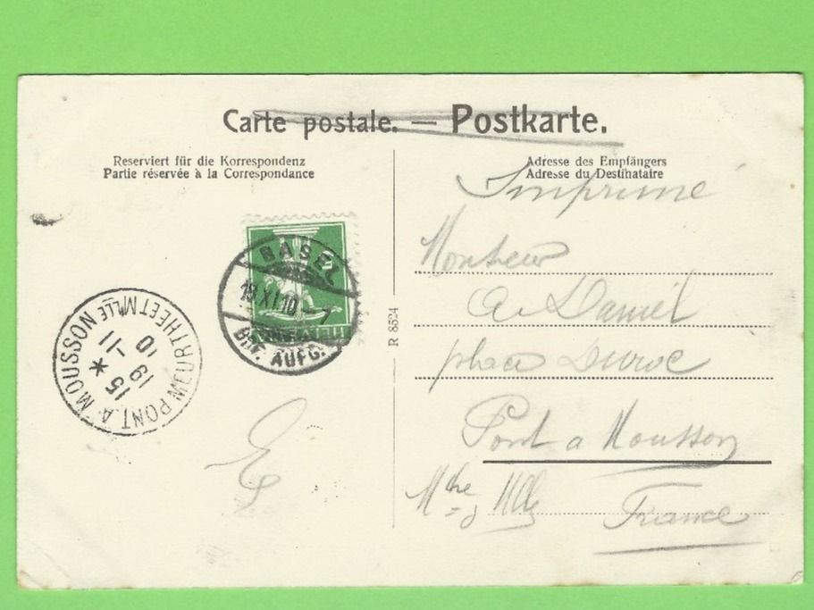 Cartoline postali: Basel, Strassburger Denkmal – Usato da Zürich venduto da t24_de 1