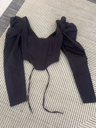 Corsage Langarmshirt schwarz Grösse S guter Zustand