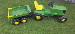 Kinder Traktor John Deere mit Anhänger