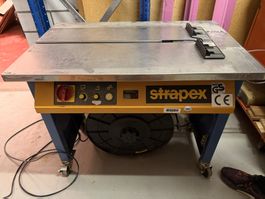Strapex Umreifungsmaschine halbautomatisch mit Bandabroller