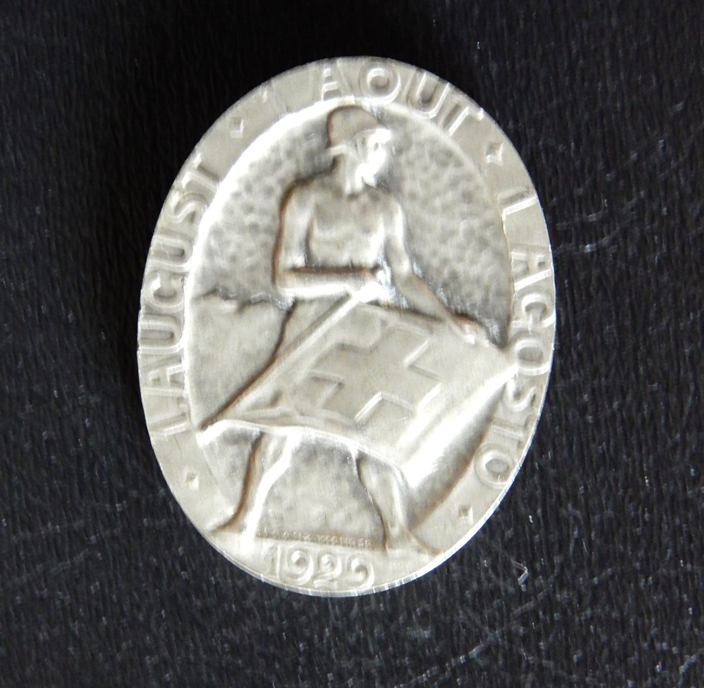 Swiss Placchette & Badge: 1. August Abzeichen 1929 Variante 1 – Usato da Senèdes venduto da Framboise52