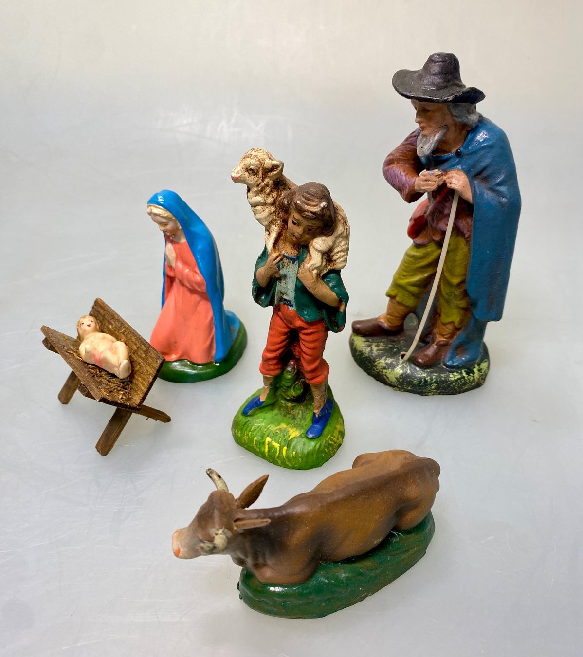 Figuren: Krippenfiguren/Weihnachts-Set bemalt – Gebraucht aus Luzern von altwarenhandel 1