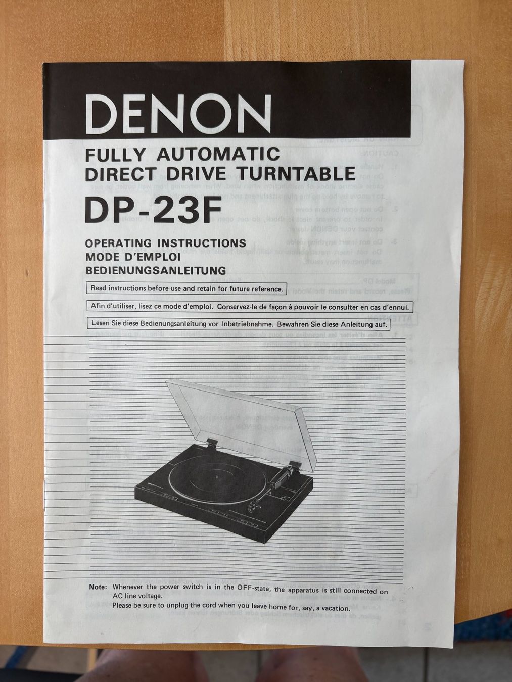 Denon Giradischi: Plattenspieler Denon DP-23F – Usato da Biberist venduto da einkaufen01 1