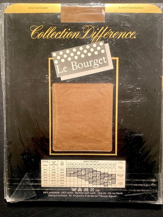 Bas Nylon Couture Le Bourget TÊTU Séduction - Taille 4-10 - Beige Bronzé - Neuf Avec étiquettes