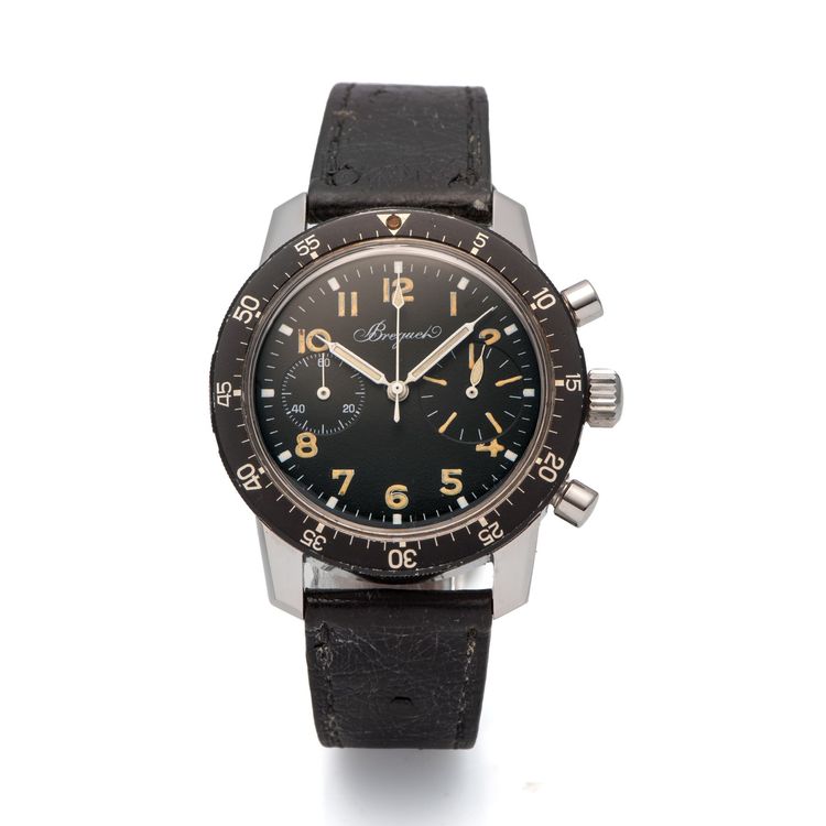 Breguet Type XX XXI XXII Chronograph ca 1978 Patina Dial