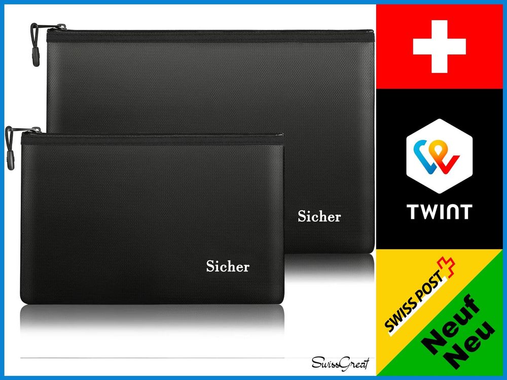 Feuerfeste Dokumententasche Grau - Wasserdichter Beutel Für Wertsachen