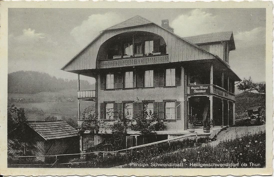 Ansichtskarten: Heiligenschwendi BE Pension Schwendimatt ca. 1940 Oldtimer – Neu (gemäss Beschreibung) aus Ennetmoos von Ambuman