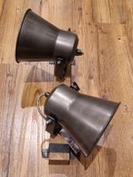 Retro-Doppellampe, Wandlampe, Holz/Metall, Top Zustand!