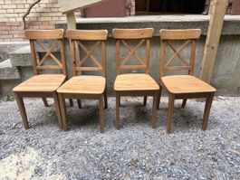 4er Stuhlset Holz, sehr gut erhalten