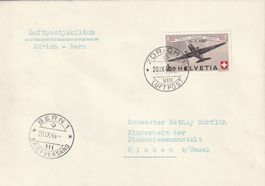Flugpost Brief-Lausanne-Zürich-1944